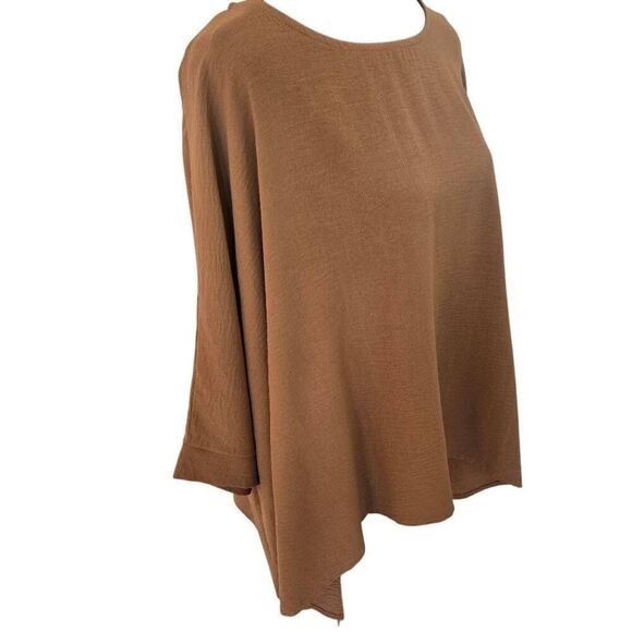 Tangerine Womens Tan Oversized Kimona Style Sleeve Top - Picture 3 of 9